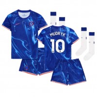 Maglia Calcio Chelsea Mykhailo Mudryk #10 Prima Divisa Bambino 2024-25 Manica Corta (+ pantaloncini)